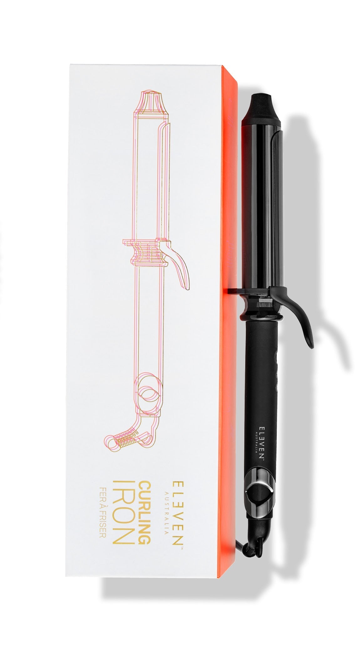 Curling iron clearance that twists itself